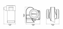 Dvoutónová vzduchová famfára Denali SoundBomb Split Dual-Tone Air Horn (2)