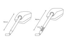 Sada zrcátek SW-Motech Sport, BMW G310 GS,R, krátké (7)