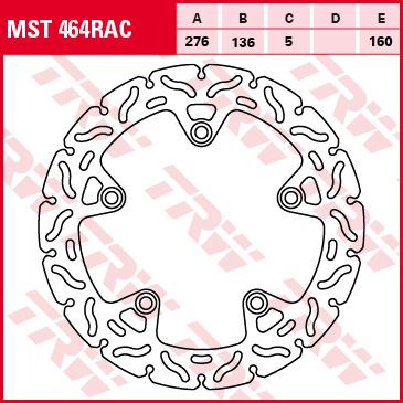 Brzdový kotouč zadní TRW MST464RAC, BMW R1200 LC, R1250
