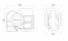 Dvoutónová vzduchová famfára Denali SoundBomb Original Dual-Tone Air Horn (1)
