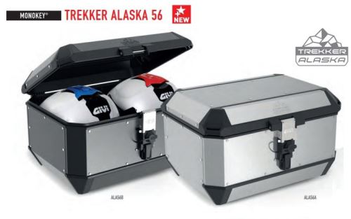 Horní hliníkový kufr (topcase) GIVI Trekker ALASKA ALA56B Monokey