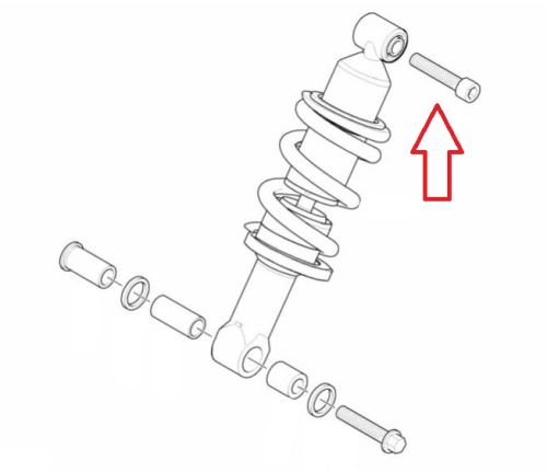 Šroub předního tlumiče horní, BMW K1200, K1300 GT, R, S