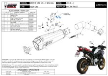 Koncovka výfuku MIVV DELTA RACE B.033.LDRX Stainless Steel / Carbon cap BMW F750 GS, F850 GS (4)