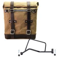 Plátěná boční brašna Unitgarage s nosičem BMW R1200 R LC, R1250 R, levá, světle hnědá