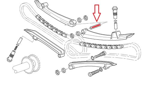 Čep napínacích lišt rozvodového řetězu 80 mm